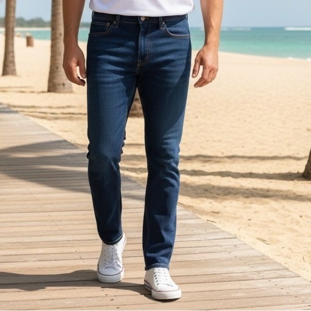 Levi Strauss & Co 505‎ Medium Wash Straight Fit Jeans Mens W38 L32
